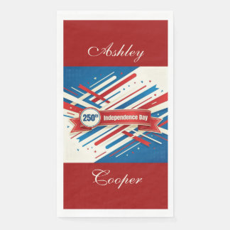 250. Unabhängigkeitstag Moderne Typografie Patriot Serviette