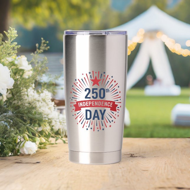 250. Unabhängigkeitstag Thermobecher (Hochzeit (gedreht))