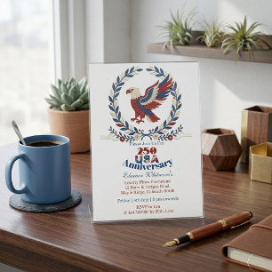 250. USA-Jubiläums-Stolz-Kranz Patriotischer Adler Einladung