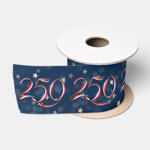 250. USA-patriotisches Band und Sterne Satinband