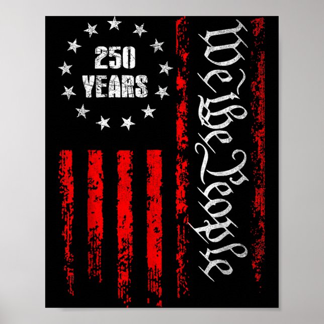 250 Years 1776-2026 250th Birthday Usa Patriotic 4 Poster (Vorne)