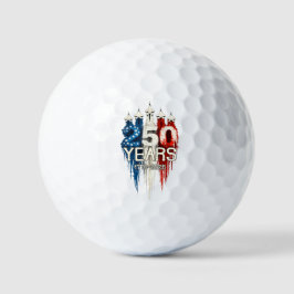 250 Years American Flag 250th Anniversary  Golfball