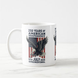 250 Years American Independence Patriotic Eagle Kaffeetasse