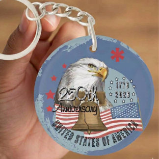 250 Years of America Eagle & Liberty We The People Schlüsselanhänger