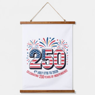 250 Years of Independence  Wandteppich Mit Holzrahmen