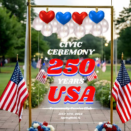 250 Years USA Civic Ceremony Acrylschild