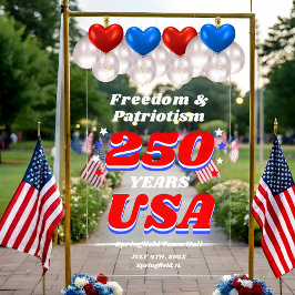 250 Years USA Freedom & Patriotism Acrylschild