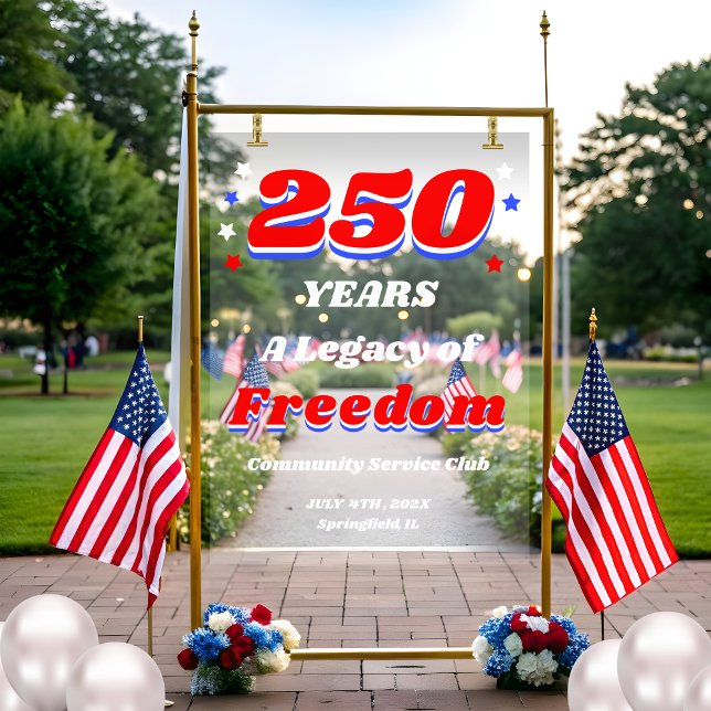 250 Years USA Official Commemorative Acrylschild (Von Creator hochgeladen)