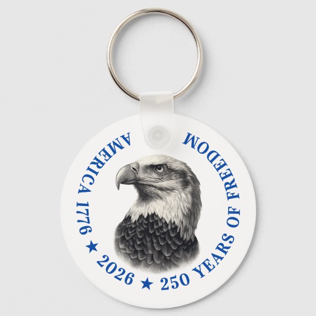 250th Anniversary USA 2026 Bald Eagle  Schlüsselanhänger (Vorderseite)