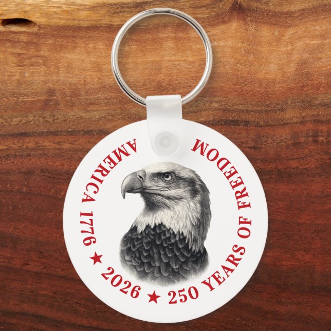 250th Anniversary USA 2026 Bald Eagle  Schlüsselanhänger (Rückseite)
