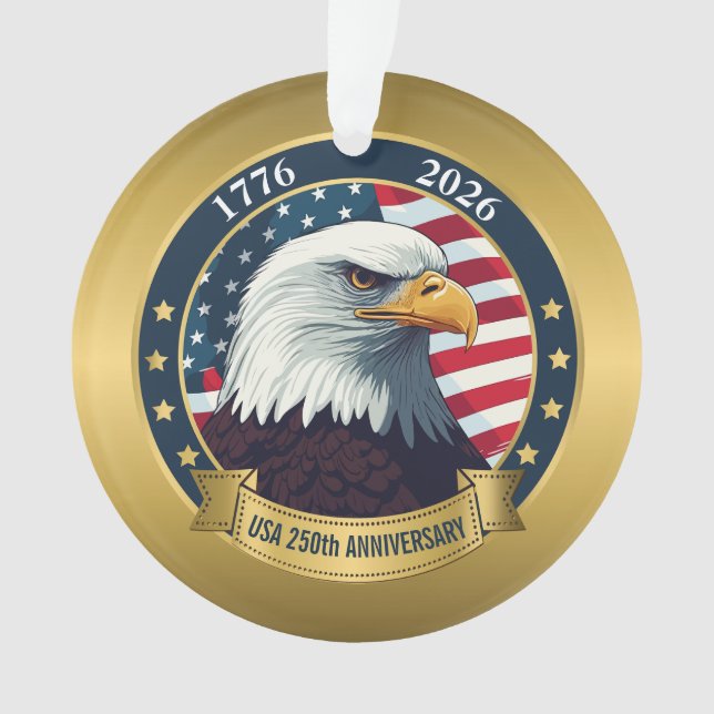 250th Anniversary USA Patriotic | 1776–2026 Ornament (Vorderseite)