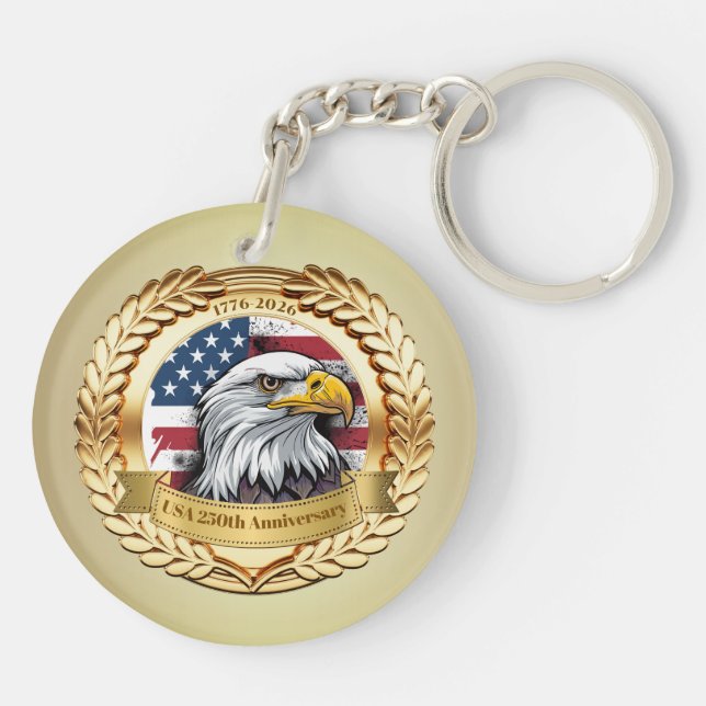 250th Anniversary USA Patriotic | 1776–2026 Schlüsselanhänger (Rückseite)