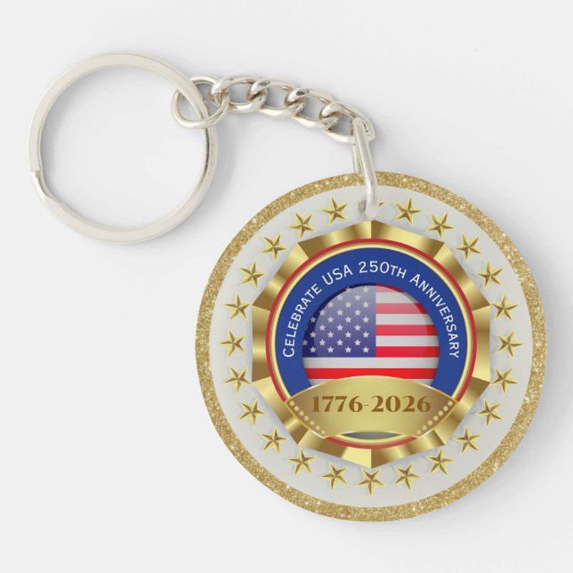 250th Anniversary USA Patriotic | 1776–2026 Schlüsselanhänger (Vorderseite)