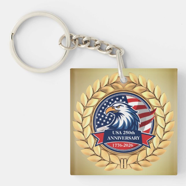 250th Anniversary USA Patriotic | 1776–2026 Schlüsselanhänger (Vorderseite)