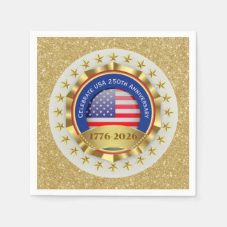 250th Anniversary USA Patriotic | 1776–2026 Serviette