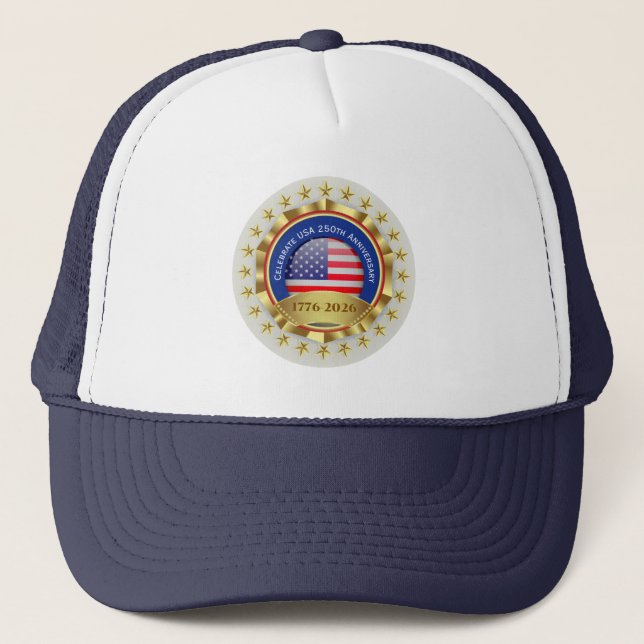 250th Anniversary USA Patriotic | 1776–2026 Truckerkappe (Vorderseite)