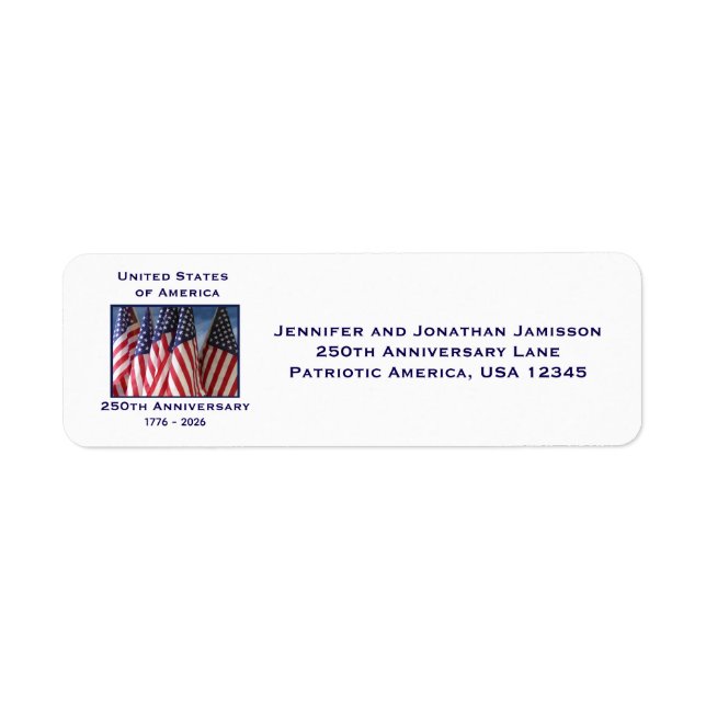 250th Anniversary USA Patriotic American Flags (Vorne)