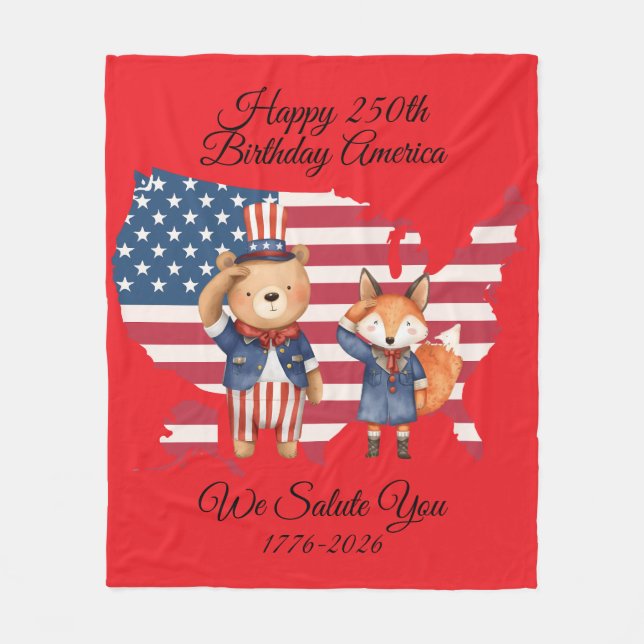 250th Birthday America Fleece Blanket (Vorderseite)