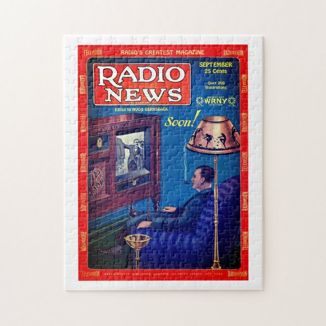 252 Piece Puzzle of 1928 Radio News Couverture (Vertical)