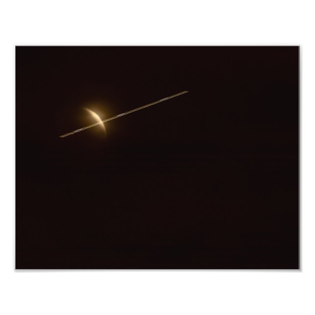 2583-Eclipse of Moon with Jet Fotodruck (Vorne)
