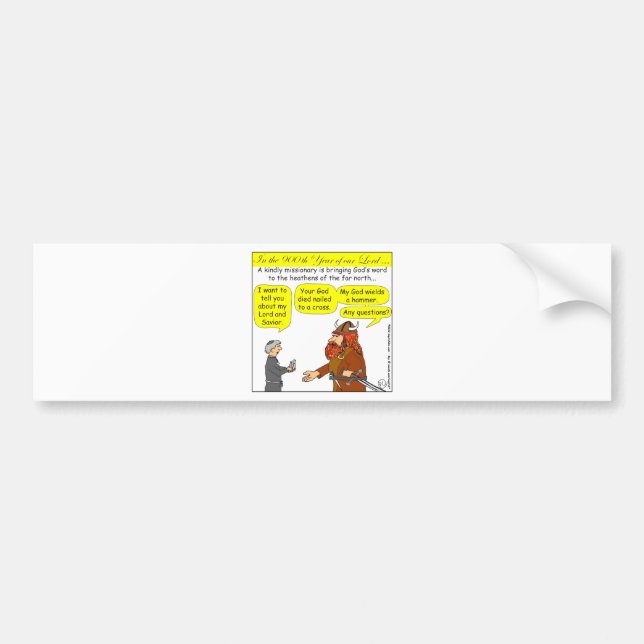 258 Gott/atheistischer Spaß Cartoon in der Farbe Autoaufkleber (Vorne)