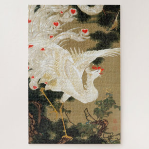 25. 老 白 鳳, 若 Pine tree und Phoenix, Jakuchu Ito松