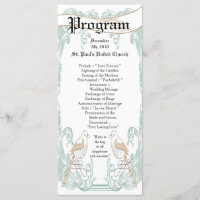 25 4x9 Hochzeitskalender Formal Vintag Bird Couple