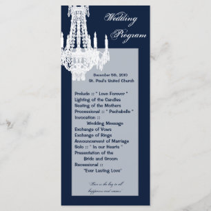 25 4x9 Hochzeitsprogramm Crystal Chandelier Glitz Programm