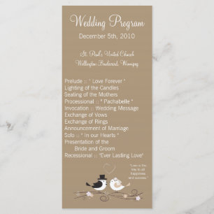 25 4x9 Hochzeitsprogramm Hochzeit Birds Bride Groo Programm