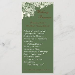 25 4x9 Hochzeitsprogramm Vintage Viktorianische La Programm