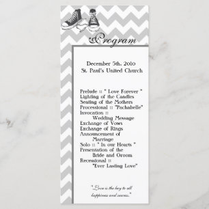 25 4x9 Hochzeitsprogramm Zickzack Streifen Zig Zag Programm