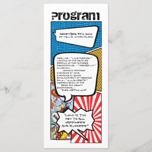 25 4x9 Programme de mariage bande dessinée Livre P
