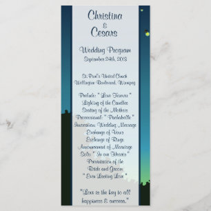 25 4x9 Programme de mariage lucioles et jarres de