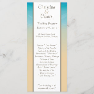 25 4x9 Programme de mariage Ocean Beach Shore Seas