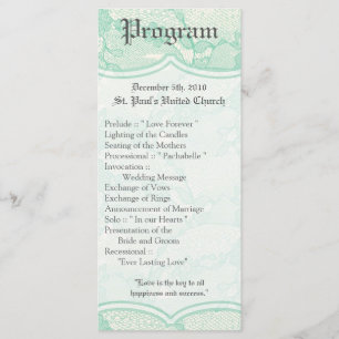 25 4x9 Programme de mariage Pays Monnaie Dentelle