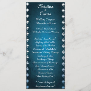 25 4x9 Programme de mariage Profond Marocain Bleu