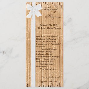 25 4x9 Programme de mariage Torn Carton Moving Box