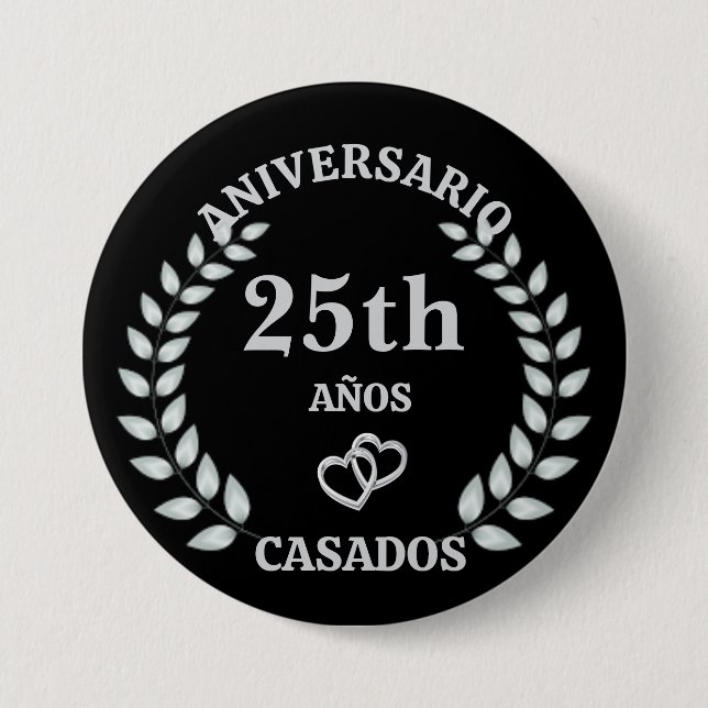 25. ANNIVERSARIO DE BODA BUTTON (Vorderseite)