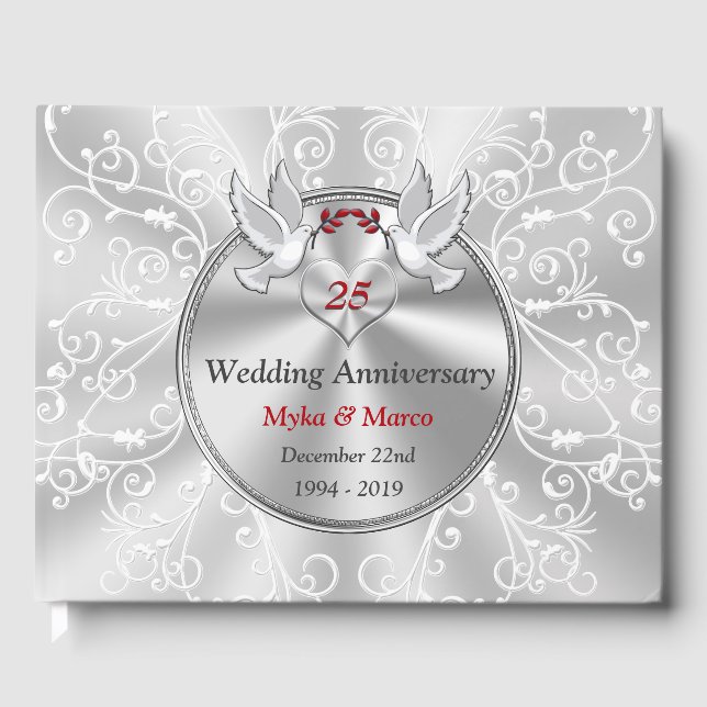 25 ans Mariage Anniversaire Livre d'or (Recto)