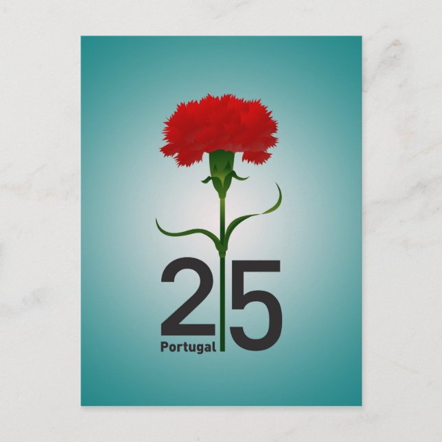 25. April, die Revolution der Nation, Portugal Postkarte (Vorderseite)
