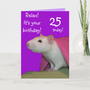 25 aujourd'hui personnalisable carte anniversaire