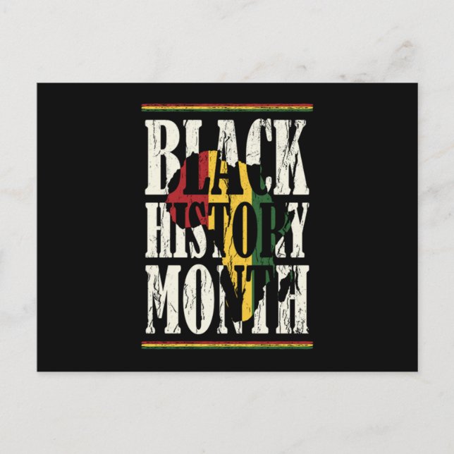 25 Black History Month African Pride Apparel Gesch Ankündigungspostkarte (Vorderseite)