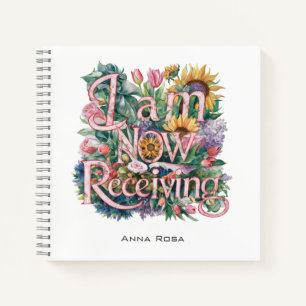 *~* 25 Blume ICH ERHALTE JETZT AP85 Manifesting Notizbuch