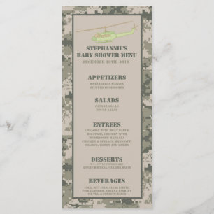 25 cartes de menu ARMY ACU Camoflauge numérique Ca