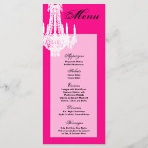 25 Cartes de menu Lustre en cristal Glitz Glamor D