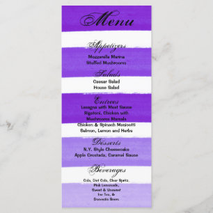 25 Cartes De Menu Ombre Stripe Purple Line Fade Wa