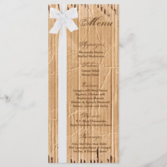 25 Cartes de menu Torn Carton Ripped Moving Box Kr (Devant)