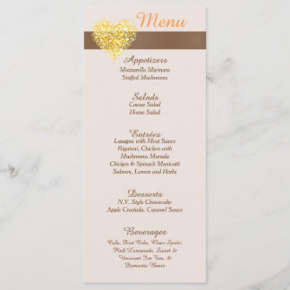 25 Cartes du menu Accueil Coeurs Automne
