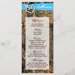25 Cartes Menu Chasse Deer Couple Doe Buck Camo