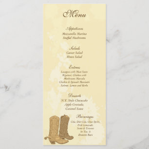25 Cowboy Wedding Menu Tags Menükarte